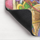 Schattige Cartoon Kerstman slee rendieren Muismat (Hoek)