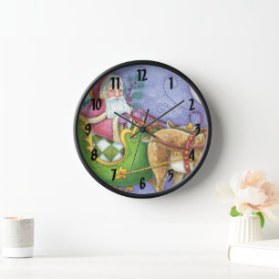 Schattige Cartoon Kerstman slee Santa Claus slee r