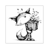 Schattige Cartoon Kerstvos Rubberstempel (Afrduk)