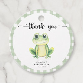 Schattige cartoon kikker babyshower bedankt bedankjes labels