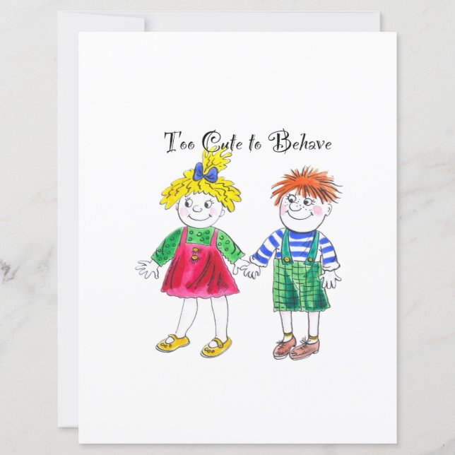 Schattige cartoon kinderen (Voorkant)