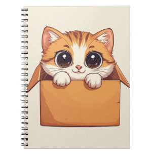 Schattige Cartoon Kitten Met Grote Ogen Notitieboek