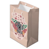Schattige Cartoon Koala Gift Bag Medium Cadeauzakje (Voorkant Gekanteld)