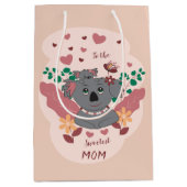Schattige Cartoon Koala Gift Bag Medium Cadeauzakje (Voorkant)