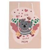 Schattige Cartoon Koala Gift Bag Medium Cadeauzakje (Achterkant)