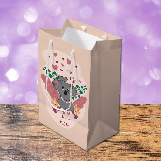 Schattige Cartoon Koala Gift Bag Medium Cadeauzakje
