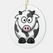 Schattige Cartoon Koe Keramisch Ornament (Links)