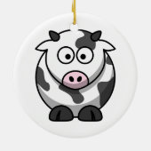 Schattige Cartoon Koe Keramisch Ornament (Achterkant)