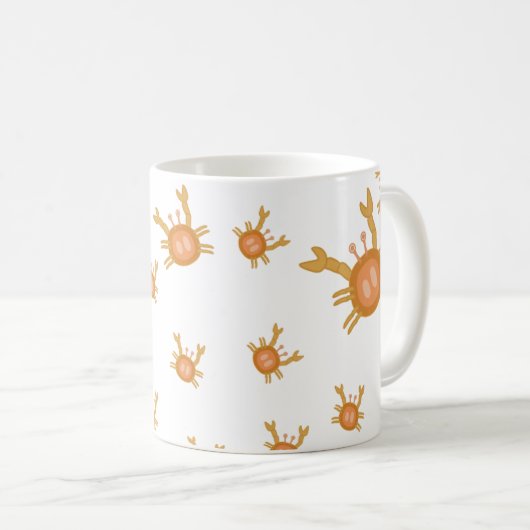 schattige cartoon krab koffiemok (Voorkant rechts)
