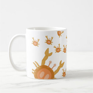 schattige cartoon krab koffiemok