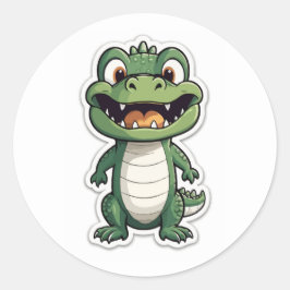 Schattige Cartoon Krokodil Sticker - Schattige Rep