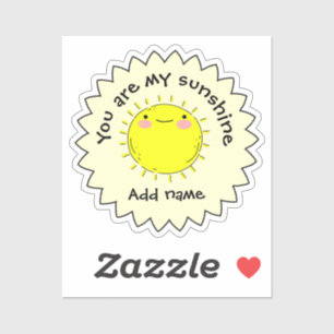Schattige Cartoon Lachende Zon Je Bent Mijn Zonnes Sticker
