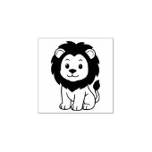 Schattige Cartoon Leeuw 1x1 Rubberstempel (Afrduk)