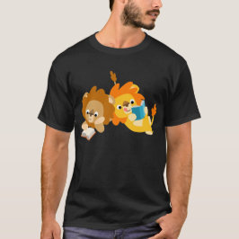 Schattige Cartoon Leeuw Readers T-shirt