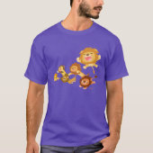 Schattige Cartoon Lions' Parade T-shirt (Voorkant)