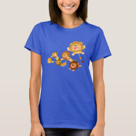 Schattige Cartoon Lions' Parade Vrouwen T-shirt