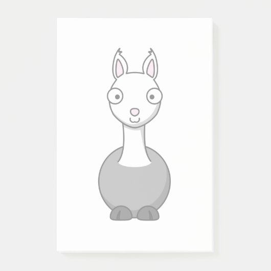Schattige Cartoon Llama Post-it® Notes (Voorkant)