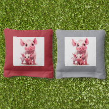 Schattige Cartoon Momma Varken en Baby Varken