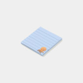 Schattige Cartoon Octopus Met Nep Houtprint Post-it® Notes (Schuin)