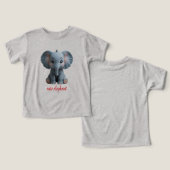 schattige cartoon olifant (Ontwerp Voorkant & Achterkant)