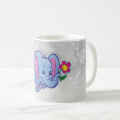 Schattige cartoon olifant koffiemok (Voorkant rechts)