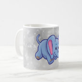 Schattige cartoon olifant koffiemok (Voorkant links)