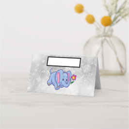 Schattige cartoon olifant plaatskaartje