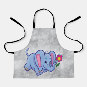 Schattige cartoon olifant schort