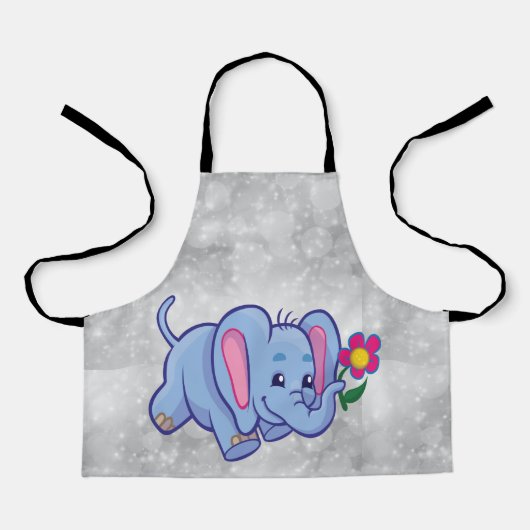 Schattige cartoon olifant schort (Voorkant)