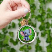 Schattige cartoon olifant sleutelhanger (Hand)
