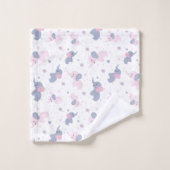 Schattige cartoon olifantenpatroon bad handdoek (Wasdoekje)