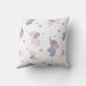 Schattige cartoon olifantenpatroon kussen (Achterkant)