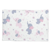 Schattige cartoon olifantenpatroon kussensloop (Achterkant)