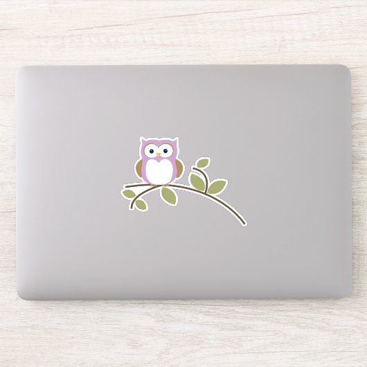 Schattige Cartoon Owl Sticker (Computer)