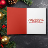 Schattige Cartoon Paard Dragen Santa Hat Christmas Feestdagen Kaart