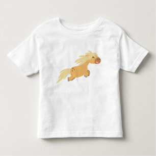 Schattige Cartoon Palomino Pony Kinderen T-shirt