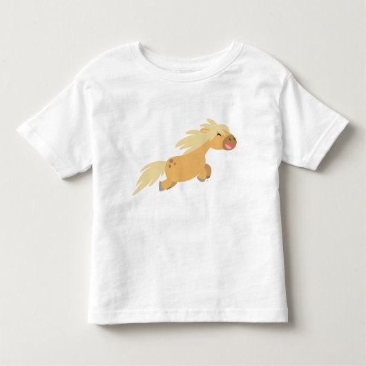Schattige Cartoon Palomino Pony Kinderen T-shirt (Voorkant)