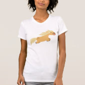 Schattige Cartoon Palomino Pony Vrouwen T-shirt (Voorkant)