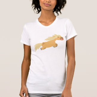 Schattige Cartoon Palomino Pony Vrouwen T-shirt
