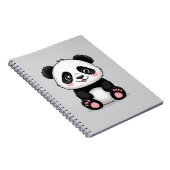Schattige Cartoon Panda Notitieboek (Rechterzijde)