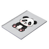 Schattige Cartoon Panda Notitieboek (Linkerzijde)