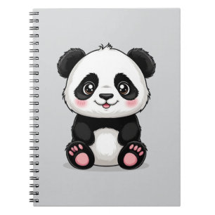 Schattige Cartoon Panda Notitieboek
