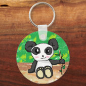schattige cartoon panda sleutelhanger (Voorkant)