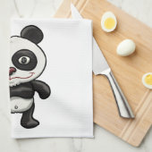 Schattige Cartoon Panda Theedoek (Quarter Fold)