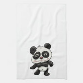 Schattige Cartoon Panda Theedoek (Verticaal)
