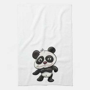 Schattige Cartoon Panda Theedoek
