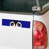 Schattige Cartoon Peeking Penguin Bumpersticker (Op Truck)