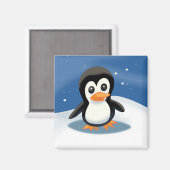 Schattige Cartoon Penguin Magneet (Voorkant / Achterkant)