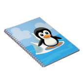 Schattige Cartoon Penguin Notitieboek (Rechterzijde)