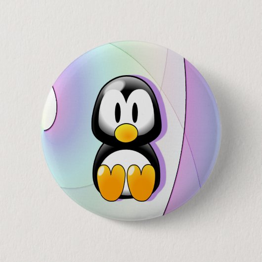 Schattige Cartoon Penguin Ronde Button 5,7 Cm (Voorkant)